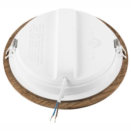 Lámpara empotrada LED WOODY SPOT LED/23,5W/230V 4000K nogal Ø 23,5 cm