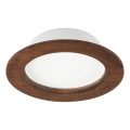 Lámpara empotrada LED WOODY SPOT LED/12,5W/230V 4000K cereza Ø 16 cm