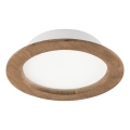 Lámpara empotrada LED WOODY SPOT LED/16,5W/230V 4000K nogal Ø 18,5 cm