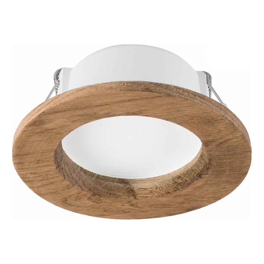 Lámpara empotrada LED WOODY SPOT LED/5,5W/230V 4000K nogal Ø 10 cm
