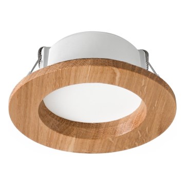 Lámpara empotrada LED WOODY SPOT LED/5,5W/230V 4000K roble ? 10 cm