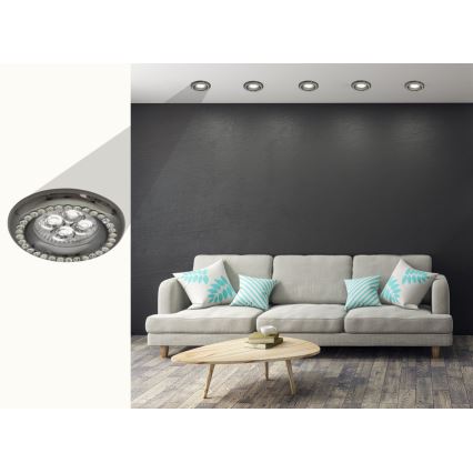 Lámpara empotrada SOC 1xGU10/50W/230V negro