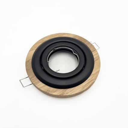 Lámpara empotrada TOBBY 1xGU10/20W/230V Ø 11,5 cm roble/negro