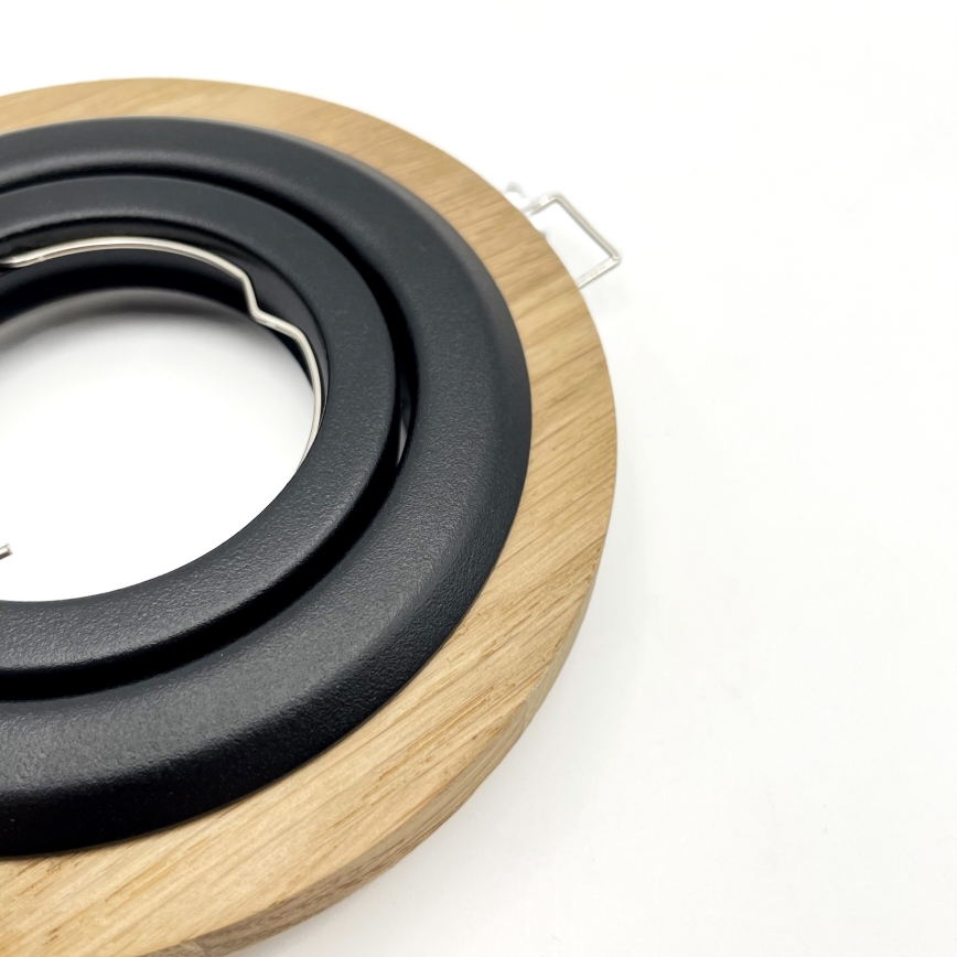 Lámpara empotrada TOBBY 1xGU10/20W/230V Ø 11,5 cm roble/negro