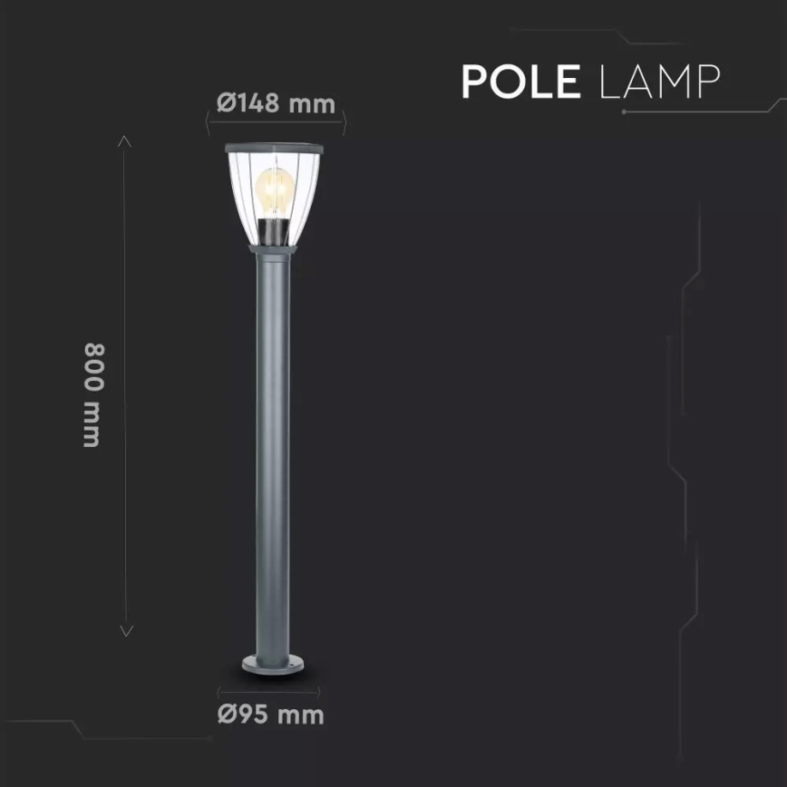 Lámpara exterior 1xE27/40W/230V IP44