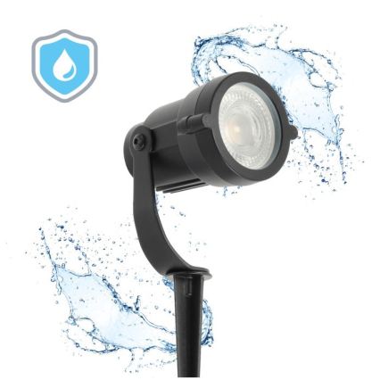 Lámpara exterior BLAKE UNO 1xGU10/35W/230V IP65 negra