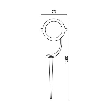 Lámpara exterior BLAKE UNO 1xGU10/35W/230V IP65 negra