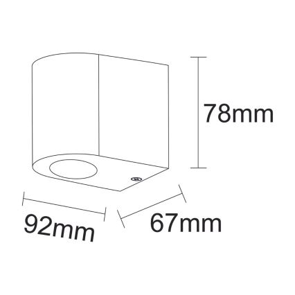 Lámpara exterior  BOSTON 1xGU10/35W/230V IP44