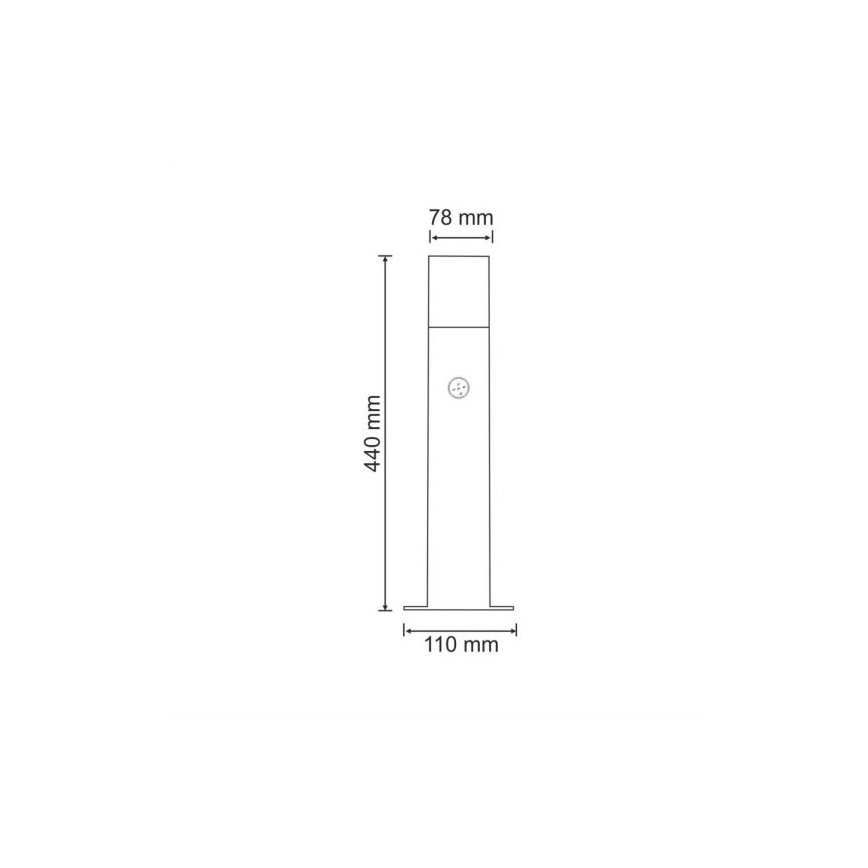 Lámpara exterior con sensor NEW YORK 1xE27/12W/230V IP44 44 cm antracita
