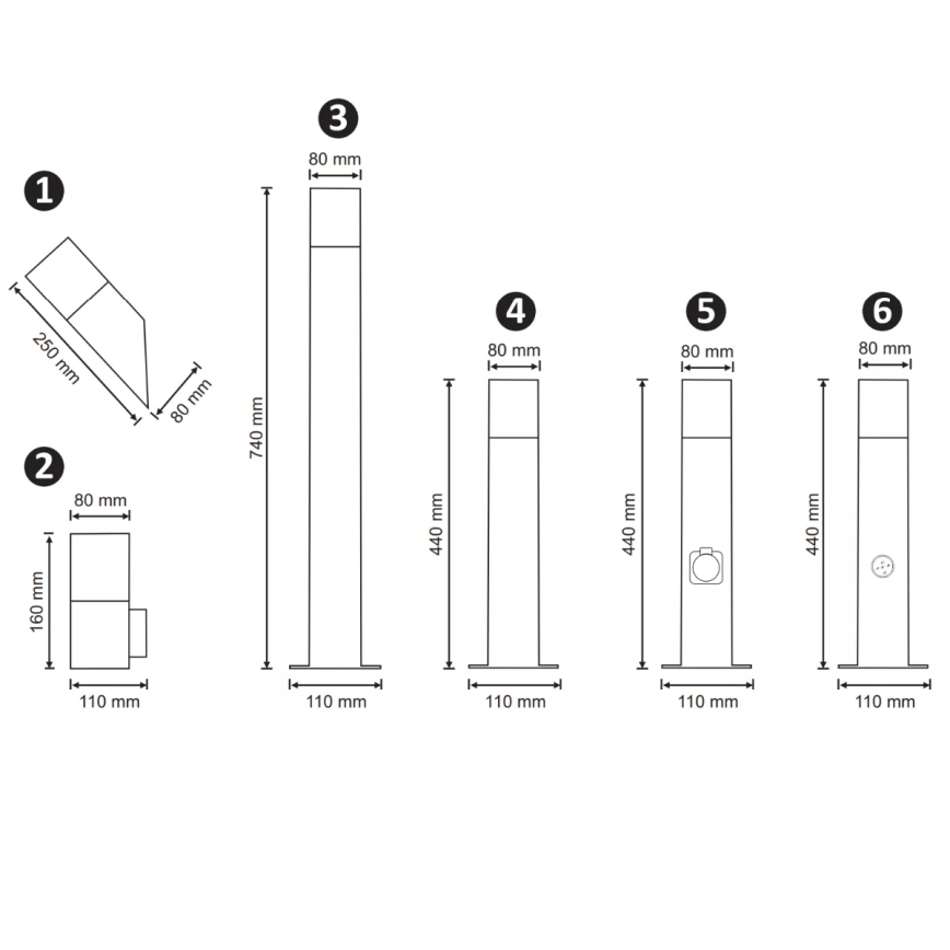 Lámpara exterior con sensor NEW YORK 1xE27/12W/230V IP44 44 cm antracita
