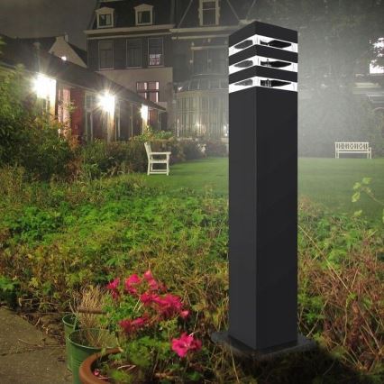 Lámpara exterior con sensor TEKSAS 1xE27/12W/230V IP44 44 cm antracita