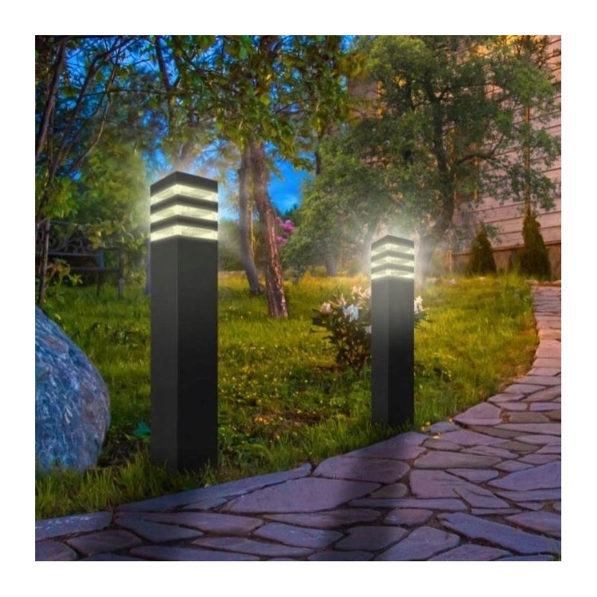 Lámpara exterior con sensor TEKSAS 1xE27/12W/230V IP44 44 cm antracita