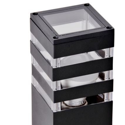 Lámpara exterior con sensor TEKSAS 1xE27/12W/230V IP44 44 cm antracita