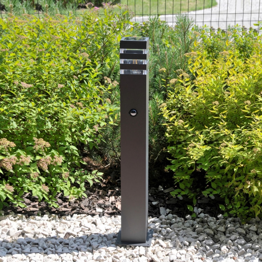 Lámpara exterior con sensor TEKSAS 1xE27/12W/230V IP44 74 cm antracita