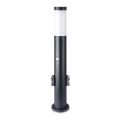 Lámpara exterior con sensor y 2 enchufes SCHUKO 1xE27/60W/230V IP44 60cm antracita