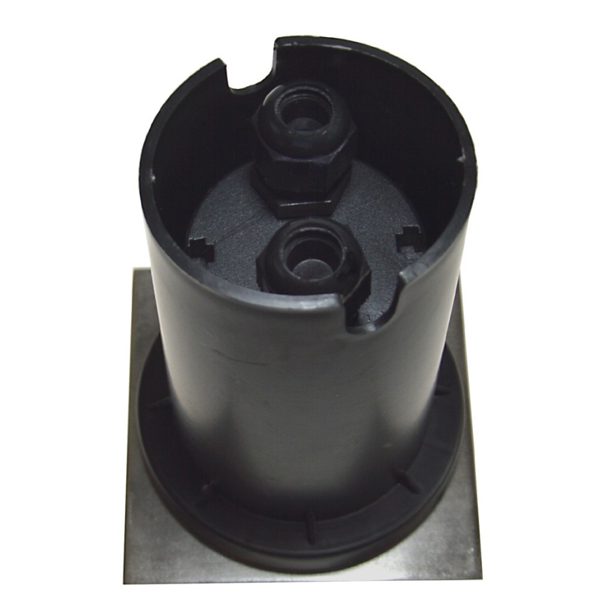 Lámpara de exterior empotrable 1xGU10/35W/230V IP44 cromo mate