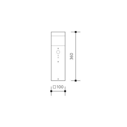 Lámpara exterior GARD 1xE14/60W/230V IP44