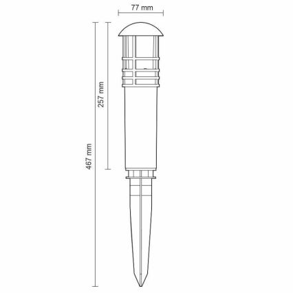 Lámpara exterior LED LED/3W/230V 2800K IP65