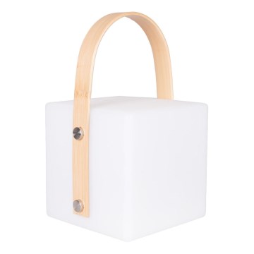 Lámpara exterior LED RGBW MAJORKA, 0,5 W/5 V, USB, 1200 mAh, IP44, blanca