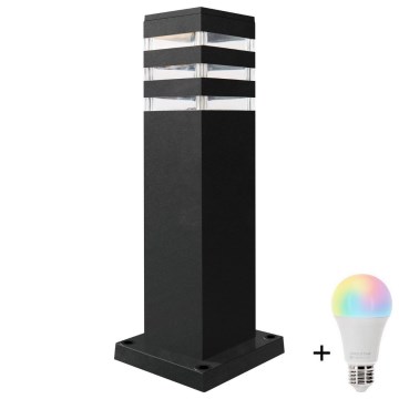 Lámpara exterior LED RGBW regulable TEKSAS 1xE27/12W/230V 2700-6500K Wi-Fi 44 cm IP44 antracita