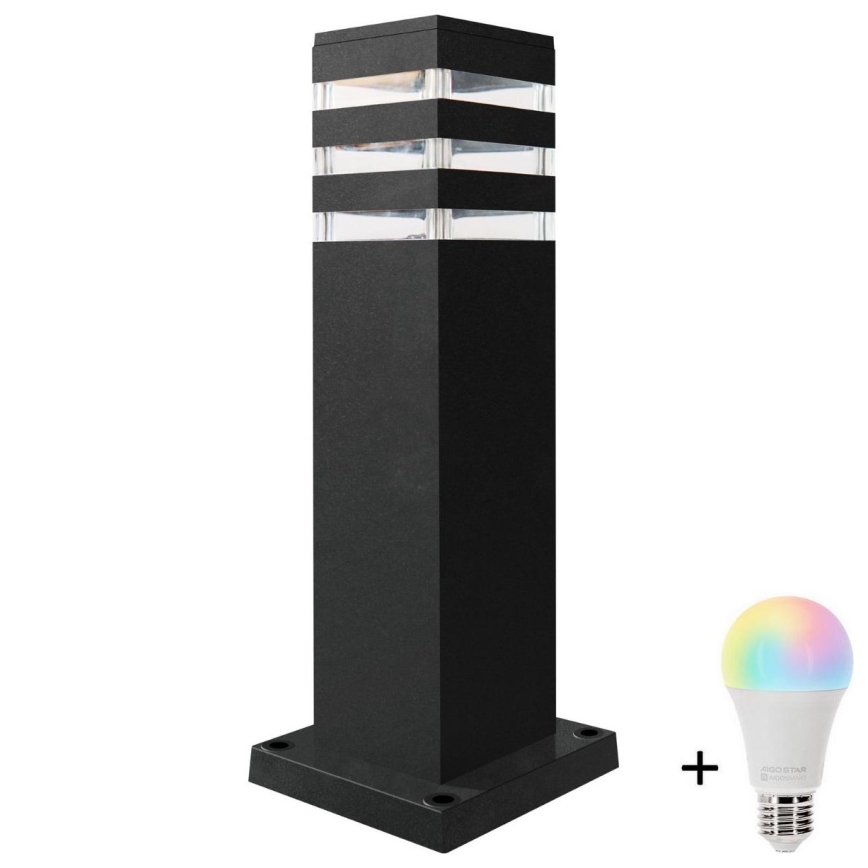Lámpara exterior LED RGBW regulable TEKSAS 1xE27/12W/230V 2700-6500K Wi-Fi 44 cm IP44 antracita