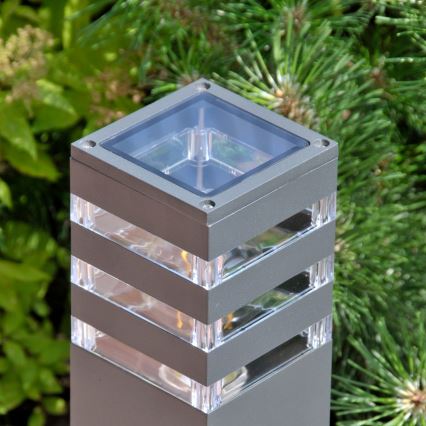 Lámpara LED RGBW regulable para exterior TEKSAS 1xE27/12W/230V 2700-6500K Wi-Fi 74 cm IP44 antracita