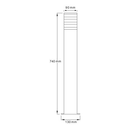Lámpara LED RGBW regulable para exterior TEKSAS 1xE27/12W/230V 2700-6500K Wi-Fi 74 cm IP44 antracita