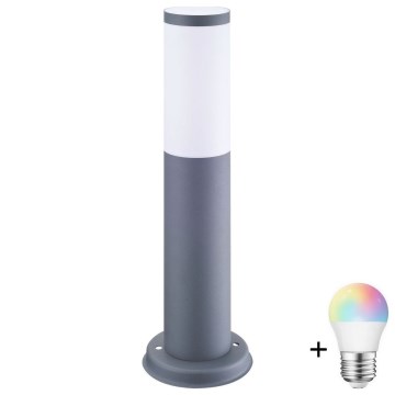Lámpara exterior regulable LED RGBW OSLO 1xE27/6,5W/230V 2700-6500K Wi-Fi 45 cm IP44 antracita