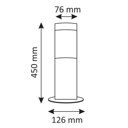 Lámpara exterior regulable LED RGBW OSLO 1xE27/6,5W/230V 2700-6500K Wi-Fi 45 cm IP44 antracita