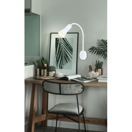 Lámpara flexible ARENA 1xE14/40W/230V blanca