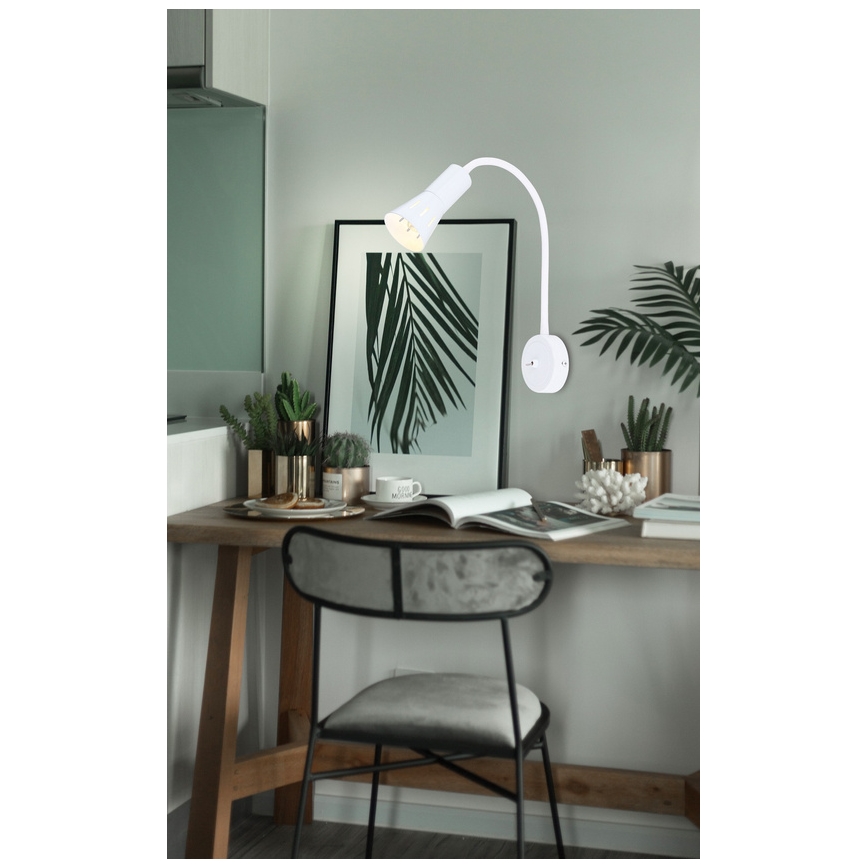 Lámpara flexible ARENA 1xE14/40W/230V blanca