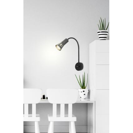 Lámpara flexible ARENA 1xE14/40W/230V negra