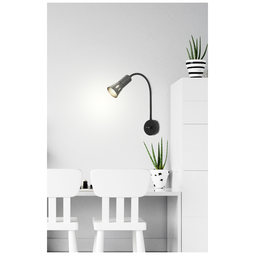 Lámpara flexible ARENA 1xE14/40W/230V negra