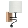 Lámpara flexible BOHO 1xE27/25W + LED/1W/230V roble