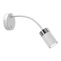 Lámpara flexible JOKER 1xGU10/8W/230V blanca/cromo mate