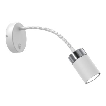 Lámpara flexible JOKER 1xGU10/8W/230V blanca/cromo mate
