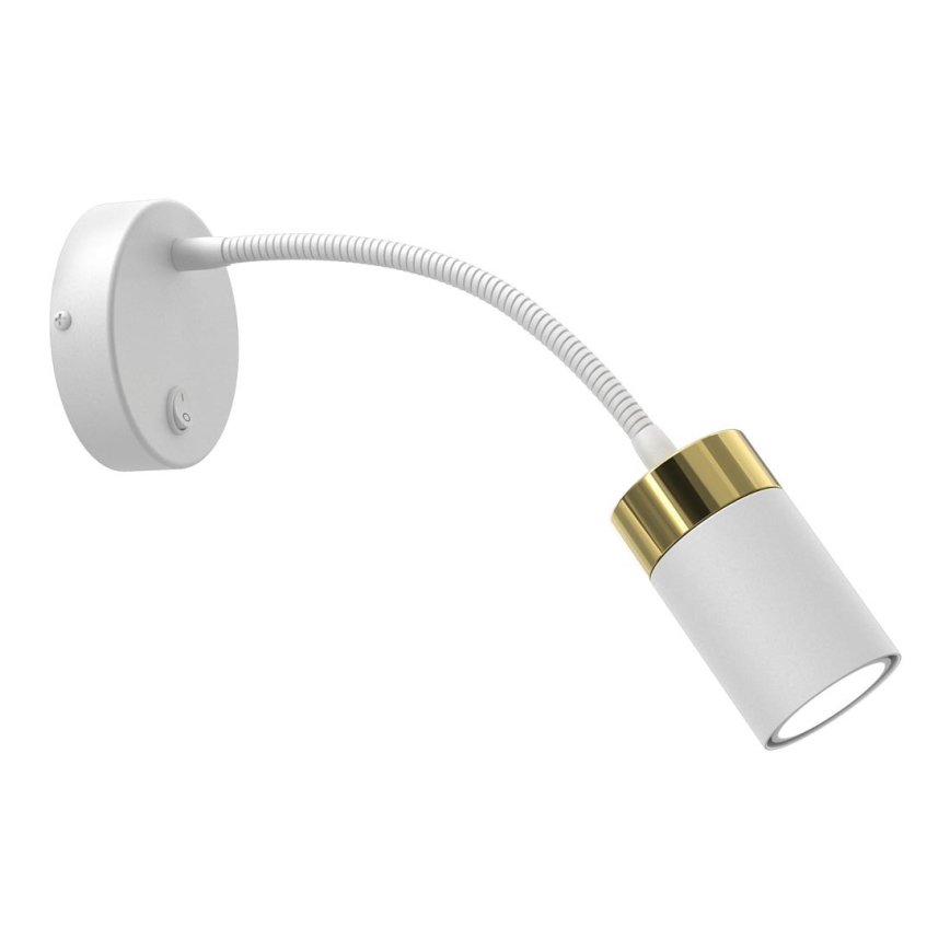 Lámpara flexible JOKER 1xGU10/8W/230V blanca/dorada