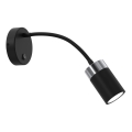 Lámpara flexible JOKER 1xGU10/8W/230V negra/cromo mate