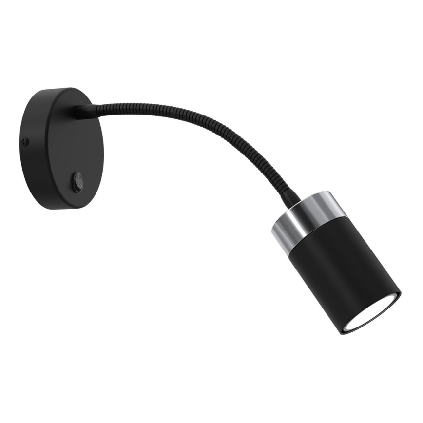 Lámpara flexible JOKER 1xGU10/8W/230V negra/cromo mate