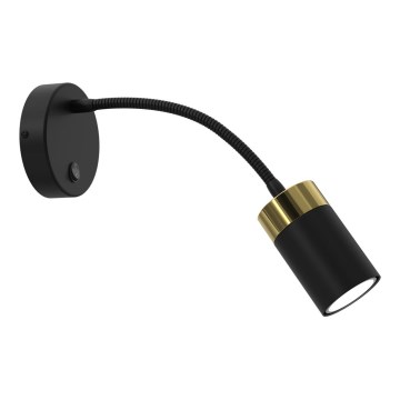 Lámpara flexible JOKER 1xGU10/8W/230V negra/dorada