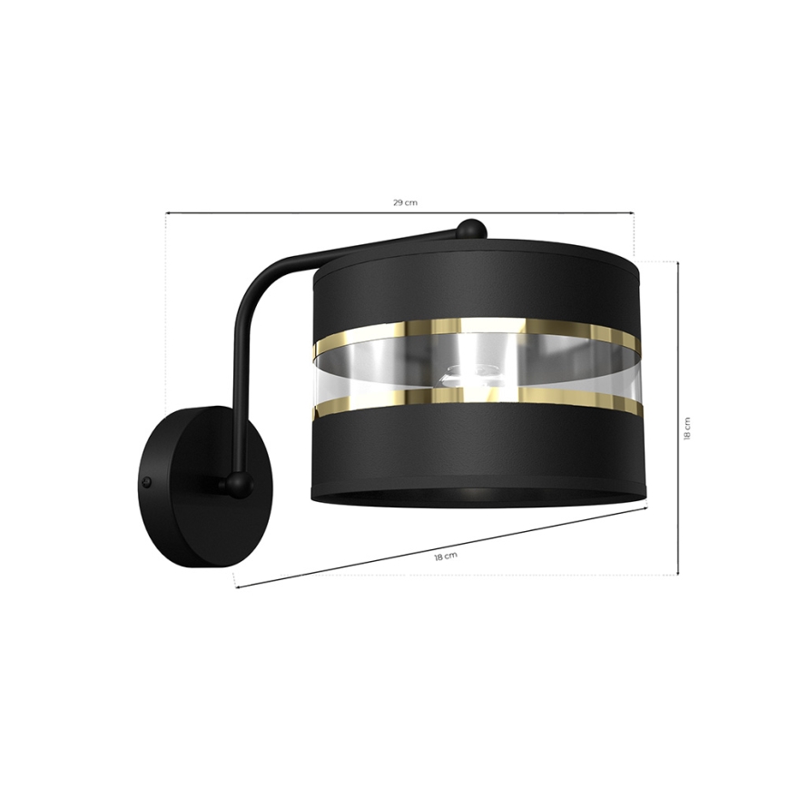 Lámpara flexible ULTIMO 1xE27/60W/230V negra