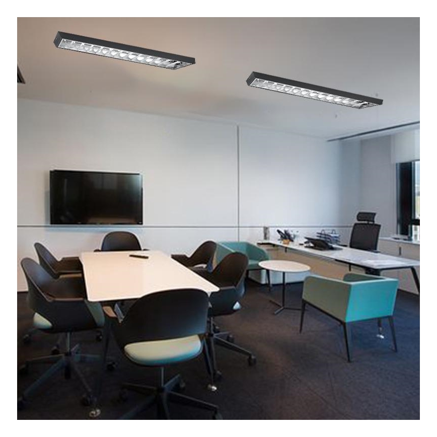 Lámpara fluorescente T8 2xG13/18W/230V 120 cm negro