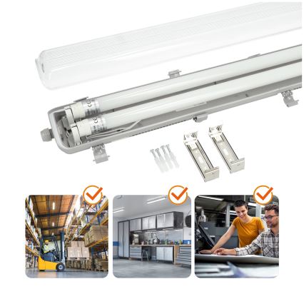 Lámpara fluorescente técnica LED T8 2xG13/18W/230V 6500K IP65