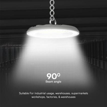 Lámpara industrial LED High Bay LED/100W/230V 3000/4000/6500K IP65 ø 23,5 cm