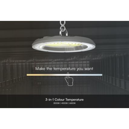 Lámpara industrial LED High Bay LED/100W/230V 3000/4000/6500K IP65 ø 23,5 cm