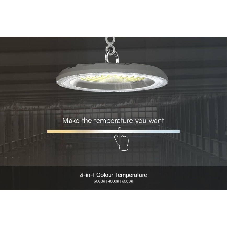 Lámpara industrial LED High Bay LED/100W/230V 3000/4000/6500K IP65 ø 23,5 cm