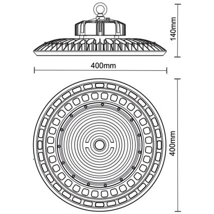 Lámpara industrial LED UFO HIGHBAY LED/200W/230V 5000K IP65