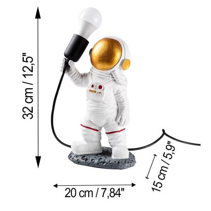 Lámpara infantil ASTRONAUT 1xE27/40W/230V cobre/blanco