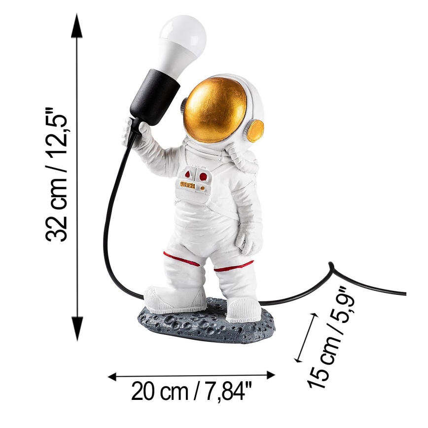 Lámpara infantil ASTRONAUT 1xE27/40W/230V cobre/blanco