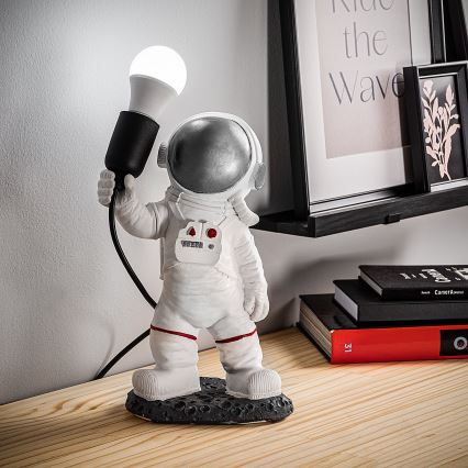 Lámpara infantil ASTRONAUT 1xE27/40W/230V plateada/blanca